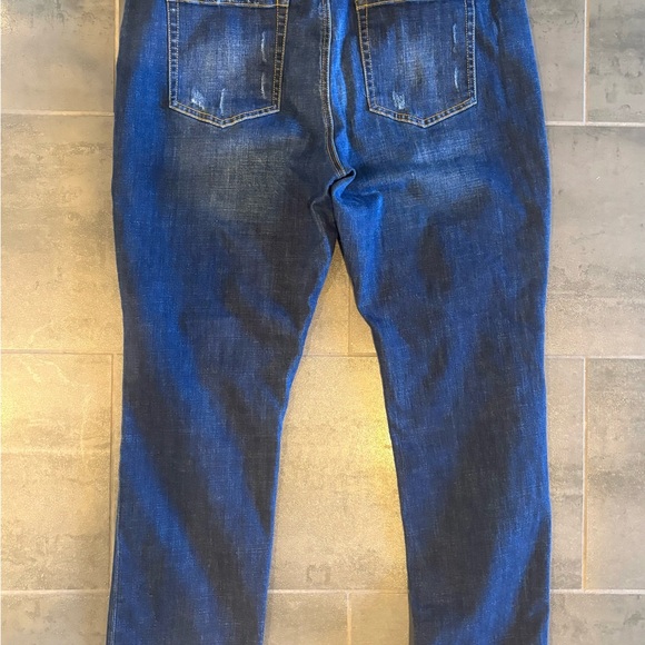 CAbi Dark Blue Distressed Denim Jeans - Picture 3 of 3